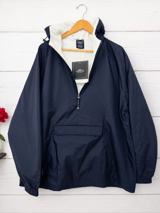 Charles River Apparel Jackets & Blazers - NWTCharles River Apparel Classic Pullover Rain Jacket Windbreaker XL  Navy Hoode